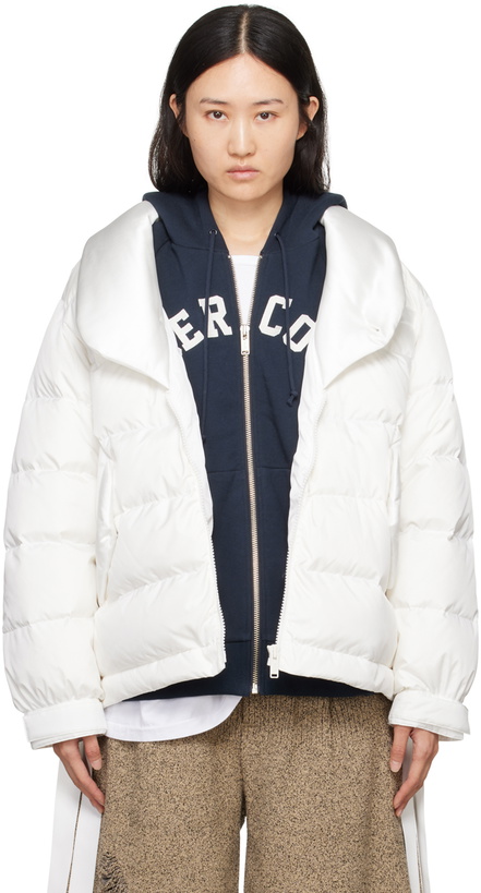 Photo: UNDERCOVER White Contrast Down Jacket