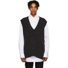 Calvin Klein 205W39NYC Grey Sleeveless V-Neck Sweater