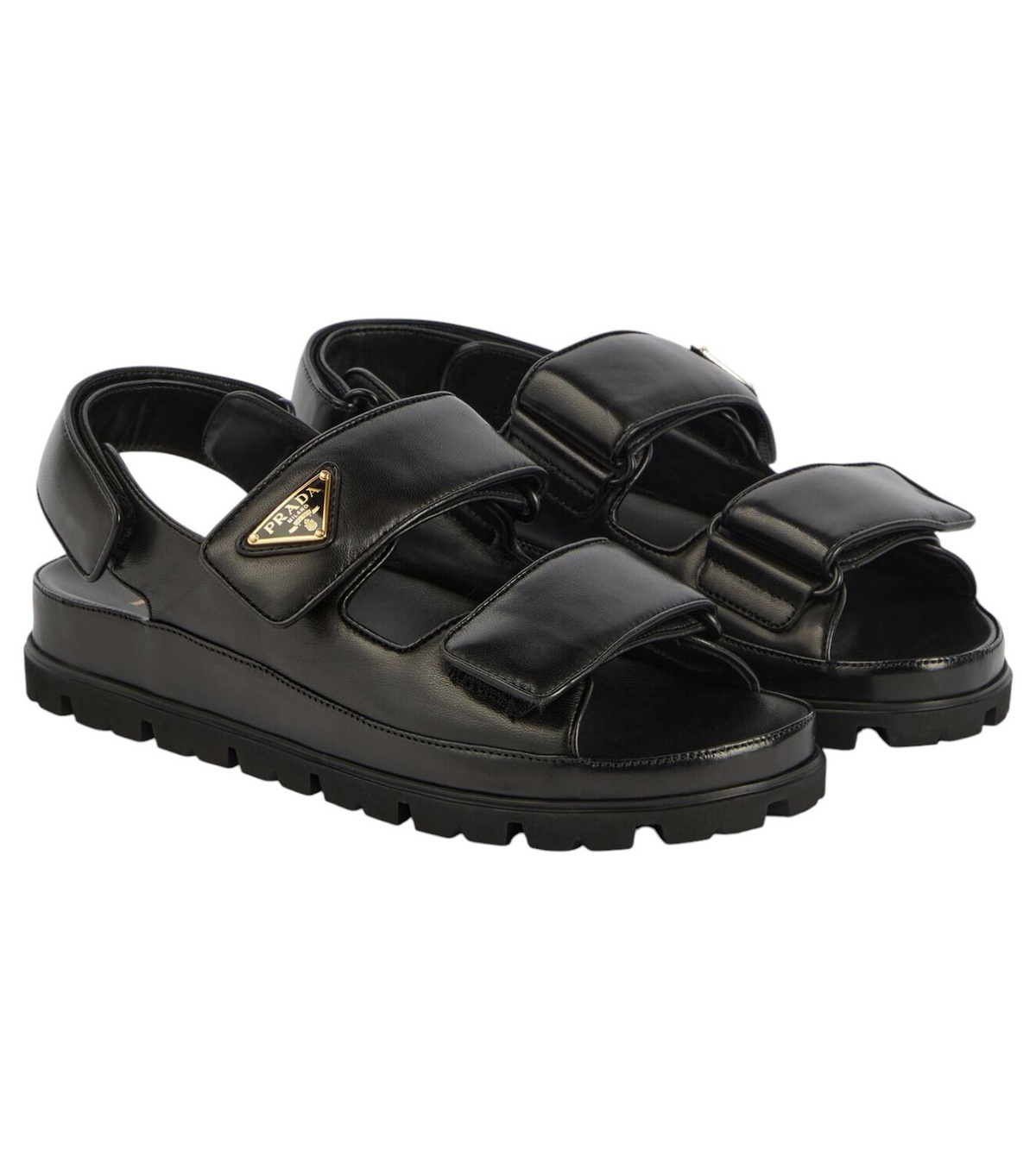 Prada Brushed leather fisherman sandals Prada