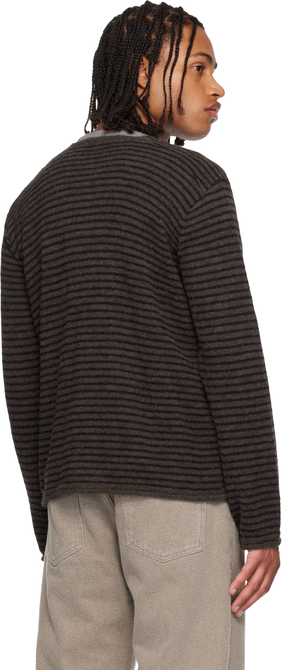 OUR LEGACY Brown Rigid Popover Sweater Our Legacy