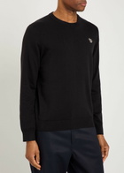 PS Paul Smith Appliquéd Cotton Jumper Black