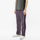 Needles Men's Velour Narrow Track Pant in Purple