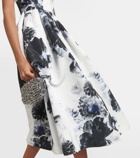 Alexander McQueen Printed polyfaille midi dress