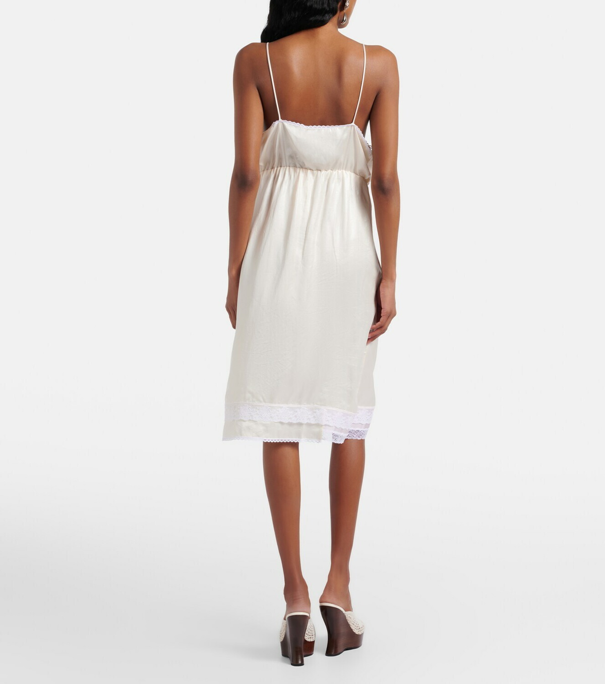 Magda Butrym Lace-trimmed slip dress