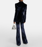 Galvan Sculpted velvet blazer