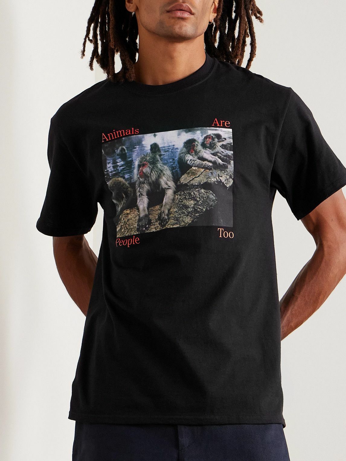 Noah - Animals are People Too Printed Cotton-Jersey T-Shirt