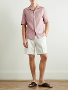 Brunello Cucinelli - Camp-Collar Linen Shirt - Pink