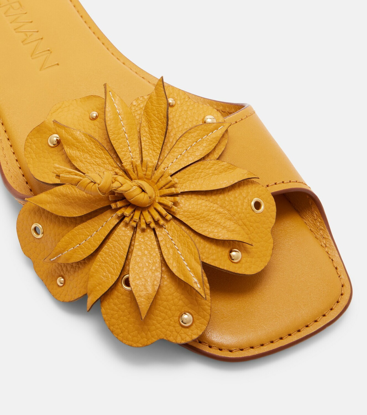 Zimmermann Brightside floral-appliqué leather sandals