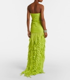 Blumarine Ruffled georgette maxi dress