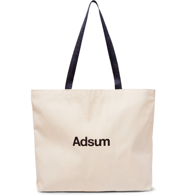 Photo: Adsum - Logo-Print Organic Cotton-Canvas Tote Bag - Neutrals