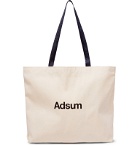 Adsum - Logo-Print Organic Cotton-Canvas Tote Bag - Neutrals