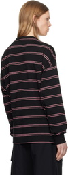Juun.J Black Pin Stripe Long Sleeve T-shirt