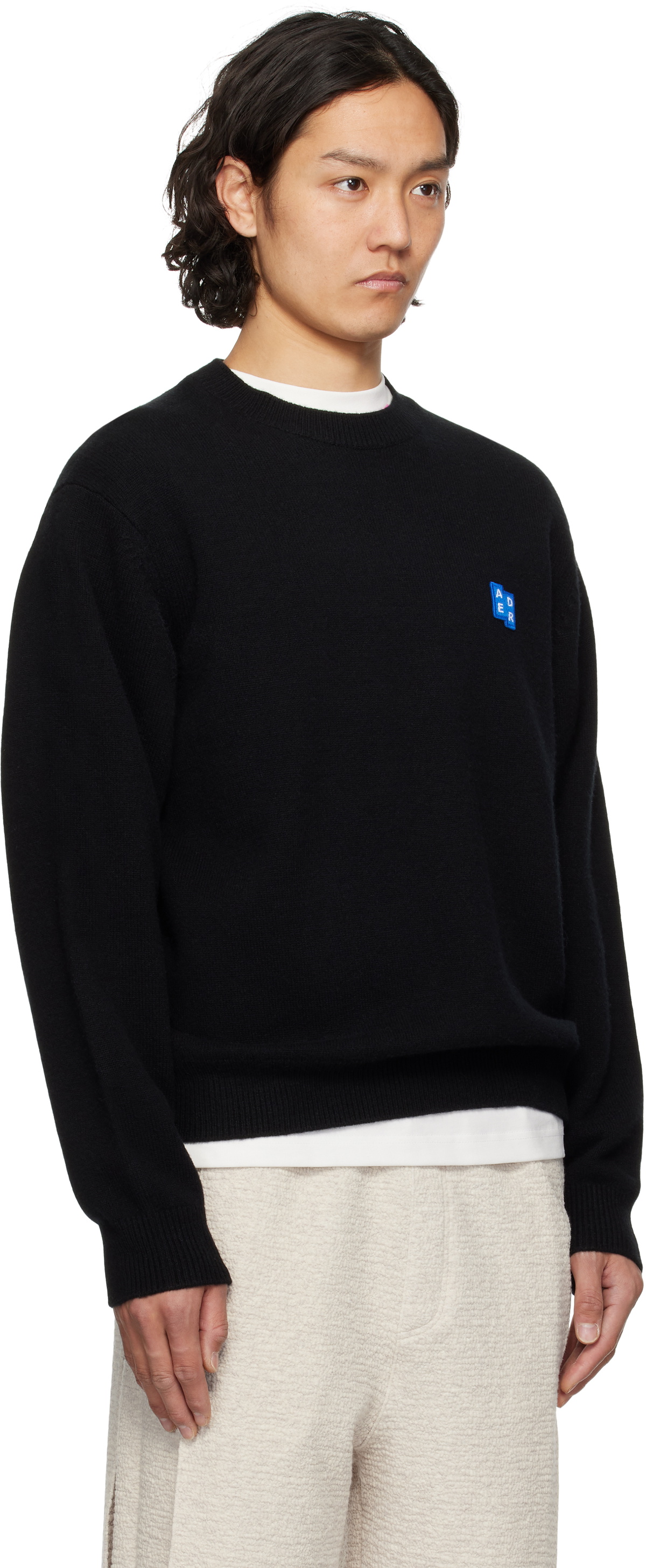 ADER error Black Sig; TRS Tag Knit 01 Sweater