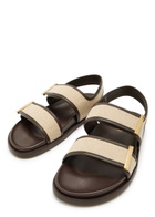 Tods Canvas and Leather Sandals Beige