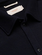 Agnona - Cotton and Cashmere-Blend Piqué Shirt - Blue