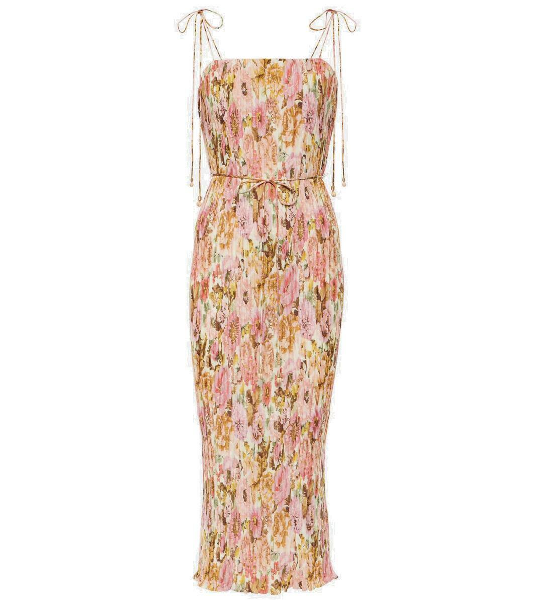ZIMMERMANN ゴールデンプリーツフローラルスリップドレス ZIMMERMANN Golden Pleated Floral Slip Dress | endource