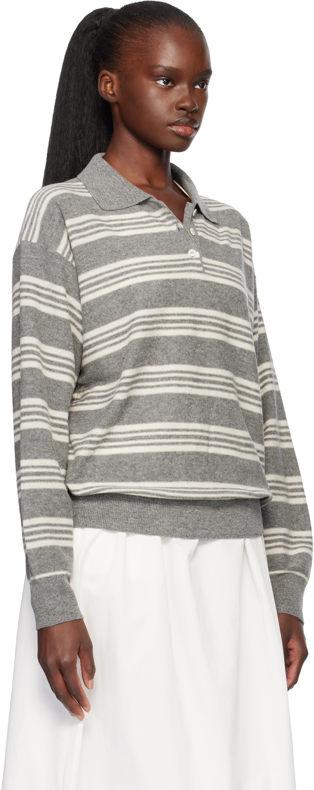 Nothing Written Gray Kevin Stripe Pullover Polo