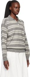 Nothing Written Gray Kevin Stripe Pullover Polo