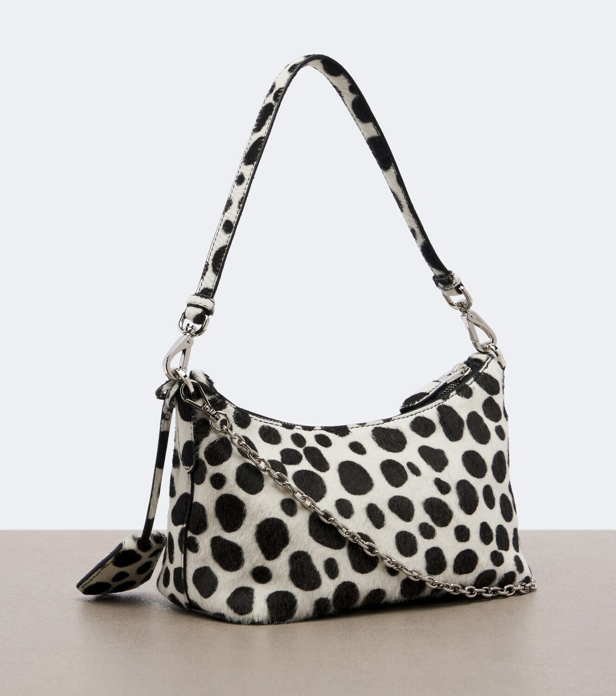 Prada Mini printed calf hair shoulder bag