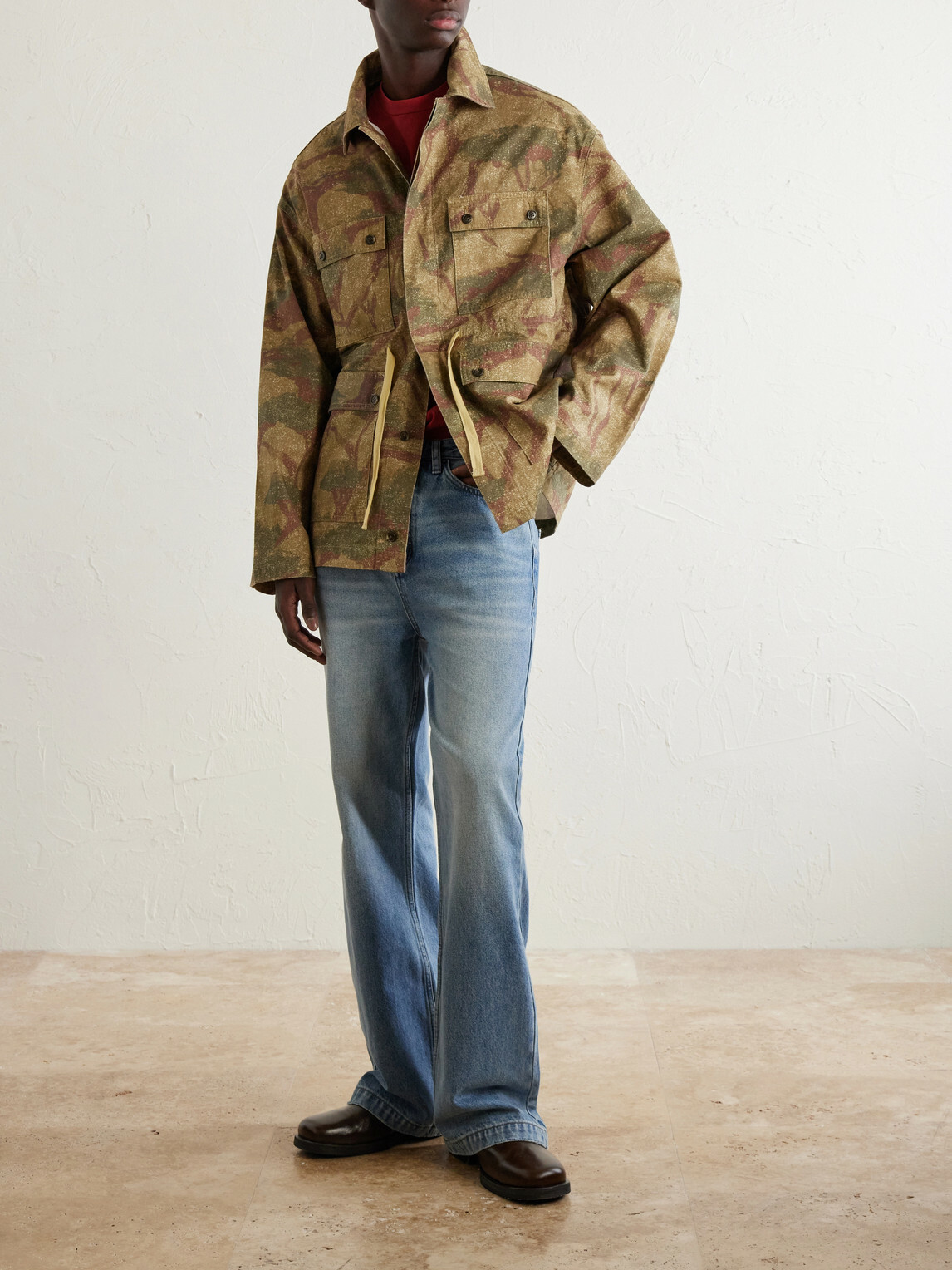 MANAAKI - Niha Camouflage-Print Denim Jacket - Green