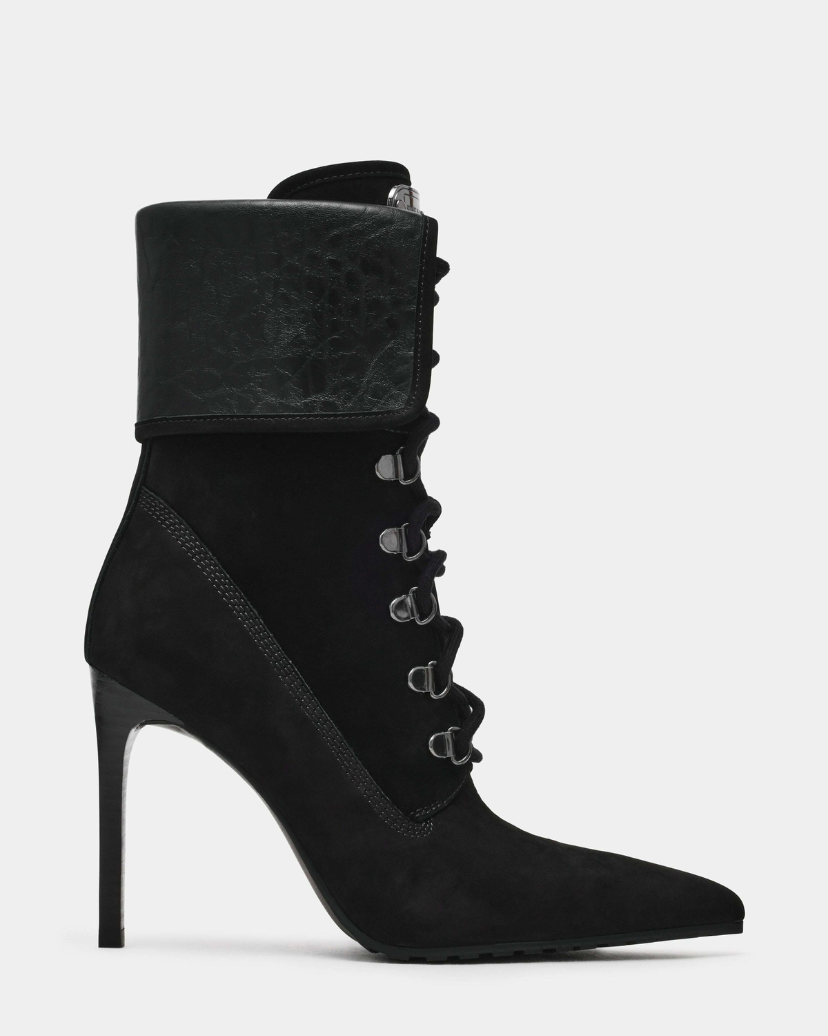 Steve Madden Morals Booties in Black Nubuck