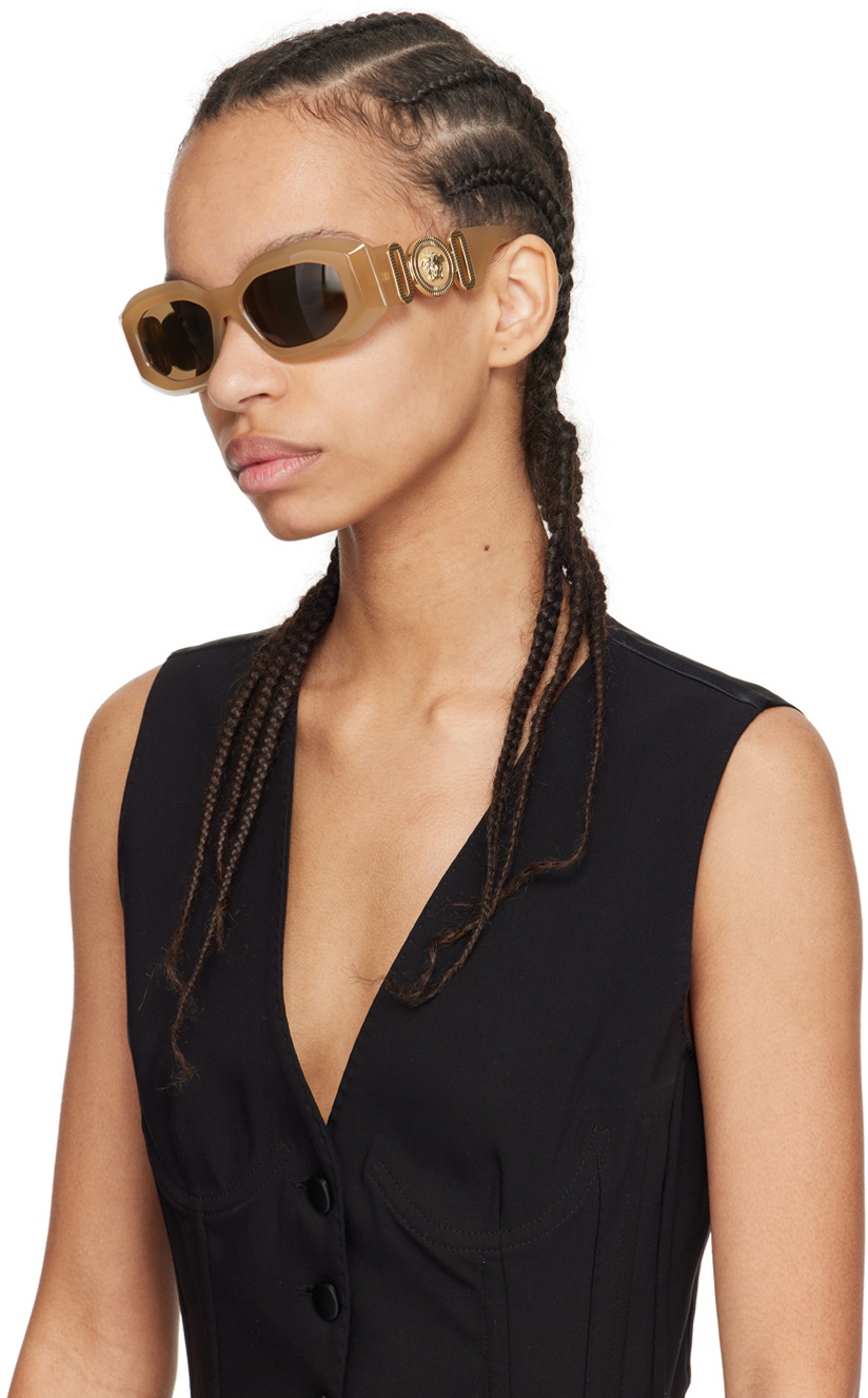 Versace Tan Maxi Medusa Biggie Sunglasses Versace display picture 1