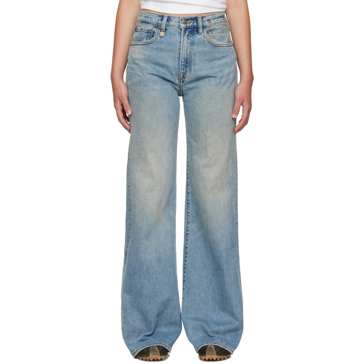 R13 Blue Straight Jeans