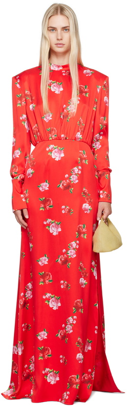 Photo: Magda Butrym Red Floral Maxi Dress