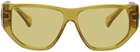 Salvatore Ferragamo Yellow Cat-Eye Sunglasses
