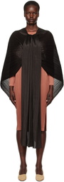 PLEATS PLEASE ISSEY MIYAKE Brown Madame-T December Stole