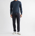 CANALI - Slim-Fit Cotton Sweater - Blue