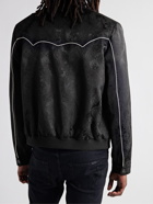 SAINT LAURENT - Satin-Jacquard Bomber Jacket - Black