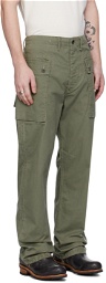 RRL Green Straight-Leg Cargo Pants