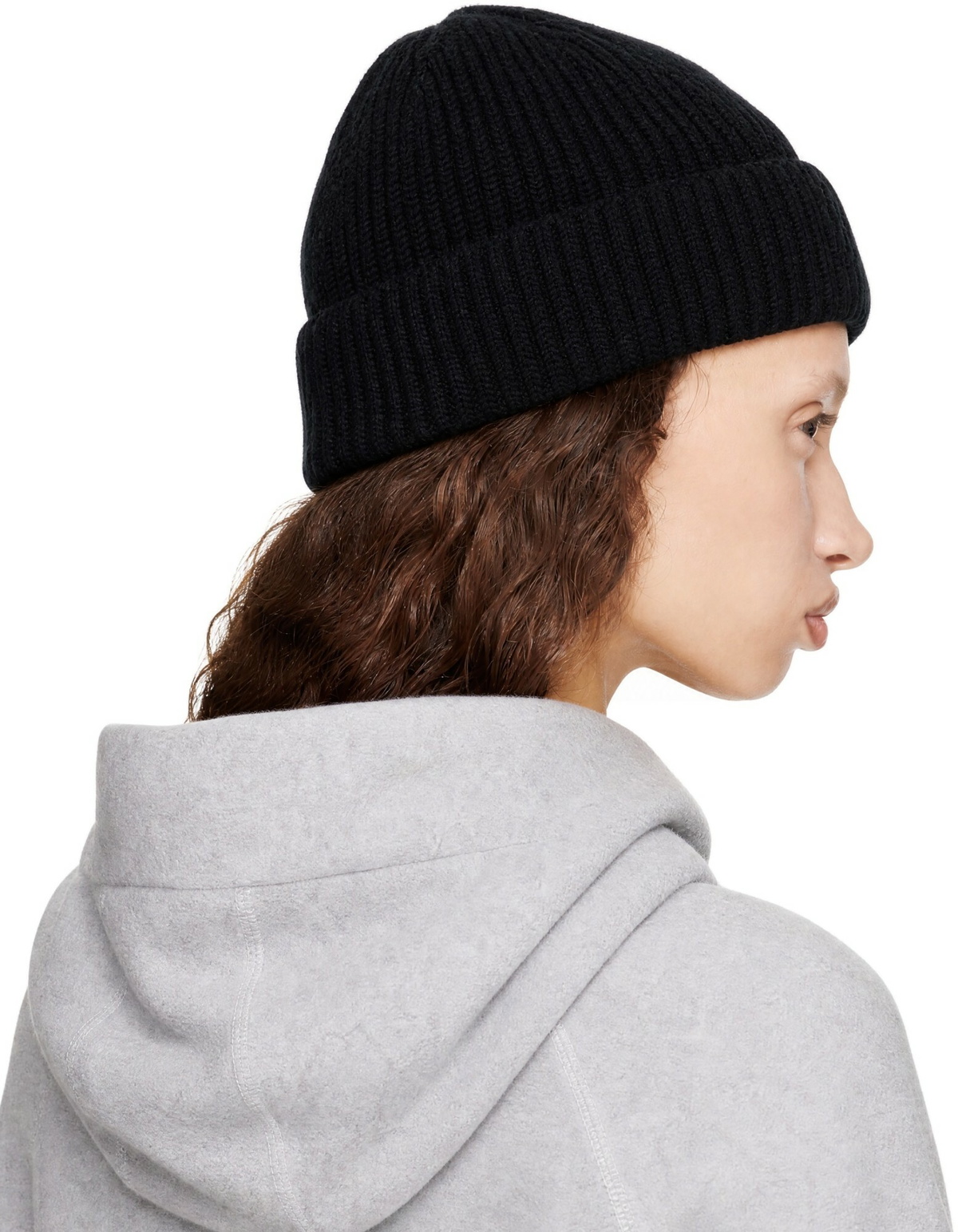 Canada Goose Black Cashmere Blend Rib Beanie