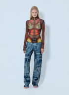 Jean Paul Gaultier Re-Edition The Brown Dots Mesh Top