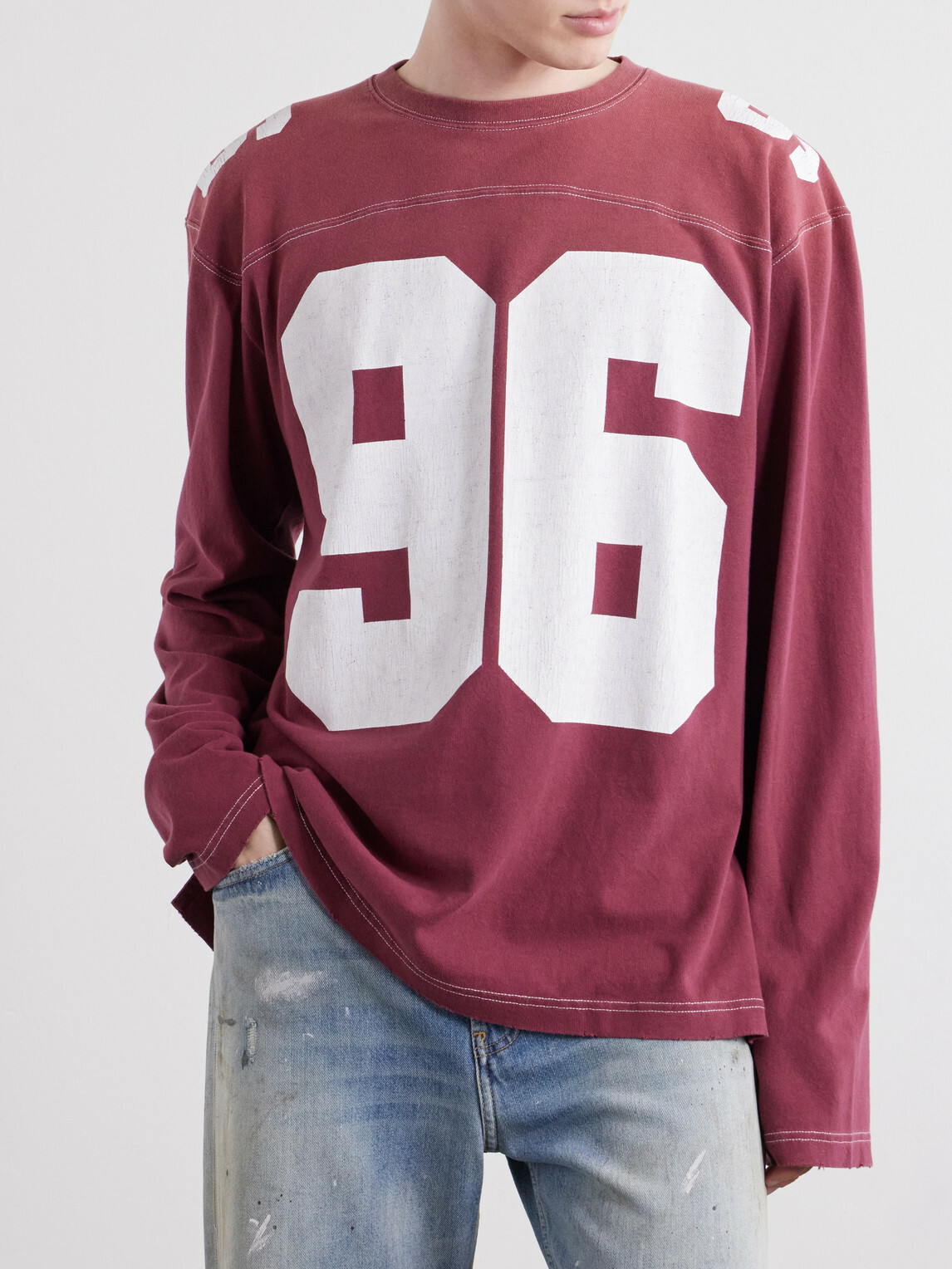 Acne Studios - Exfold Printed Cotton-Jersey T-Shirt - Red