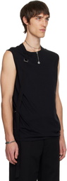 Ann Demeulemeester Black Sleeveless T-shirt
