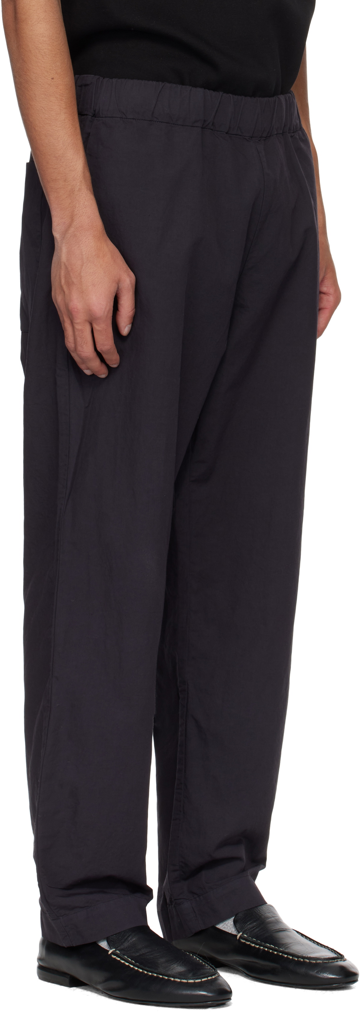 CASEY CASEY Navy Long Chasse Trousers