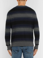 Rag & Bone - Striped Ribbed Cotton and Cashmere-Blend Sweater - Gray