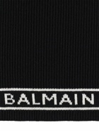 BALMAIN - Wool & Cashmere Logo Scarf