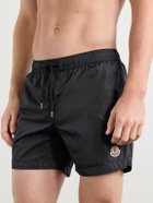 Moncler - Straight-Leg Mid-Length Swim Shorts - Black