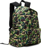 BAPE Green ABC Camo Daypack M Backpack