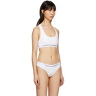 Calvin Klein 205W39NYC White Cotton Logo Collection Bralette