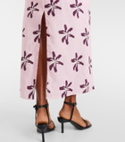 Cala de la Cruz Magda floral linen maxi skirt