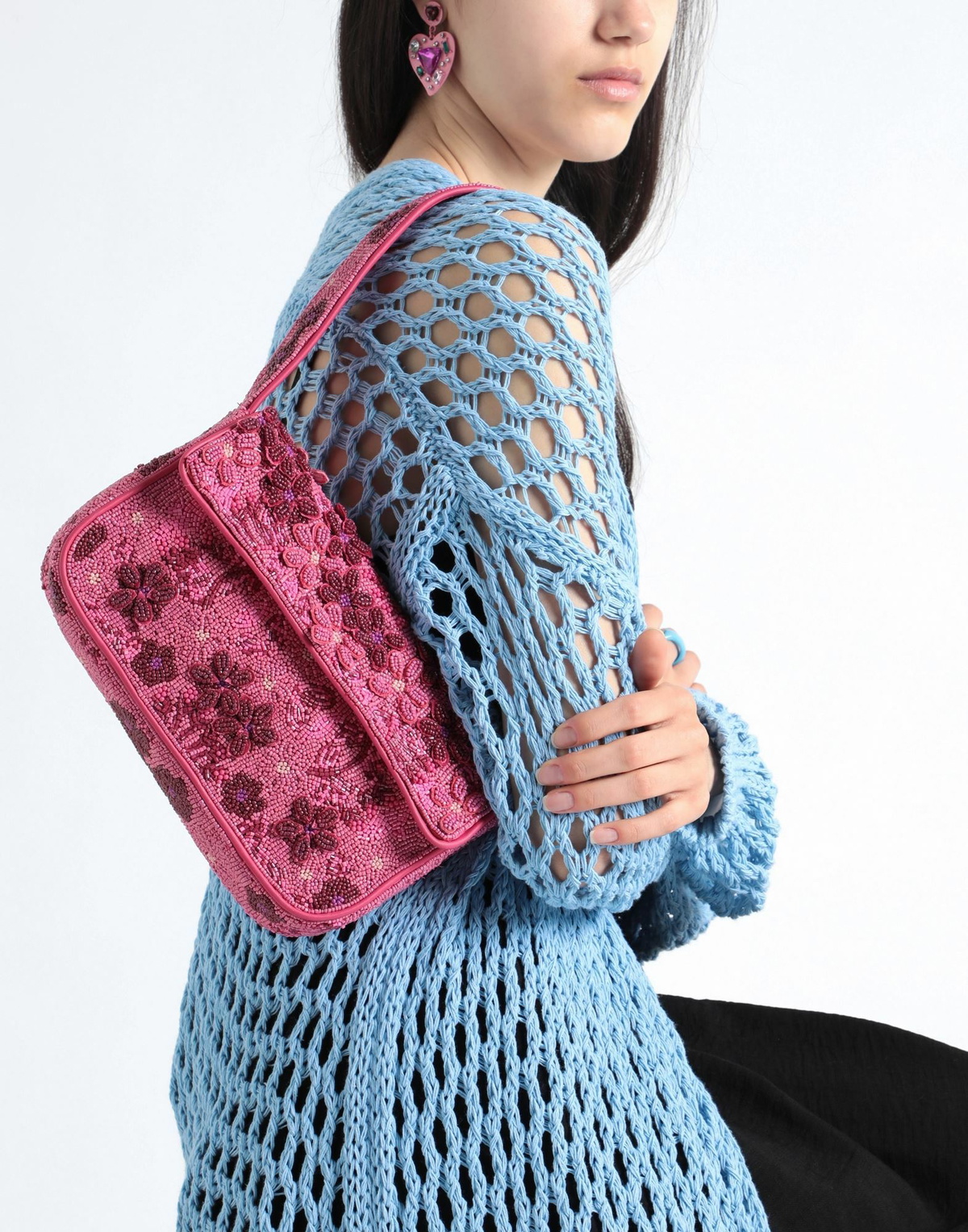 Staud Tommy Bag Womens Handbag in Magenta