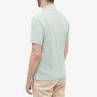 AMI Men's Small A Heart Polo Shirt in Pale Green