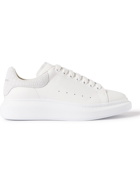 Alexander McQueen - Exaggerated-Sole Croc-Effect Suede-Trimmed Leather Sneakers - White