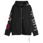 MASTERMIND WORLD Men's Multi Patched Zip-Up Hoodie in Black