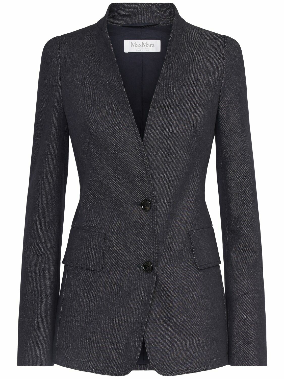 ジャケット Max Mara BEATRICE BLAZER SLIM DENIM EFFECT MAX MARA Beatrice Denim Effect Cotton Blazer Max Mara