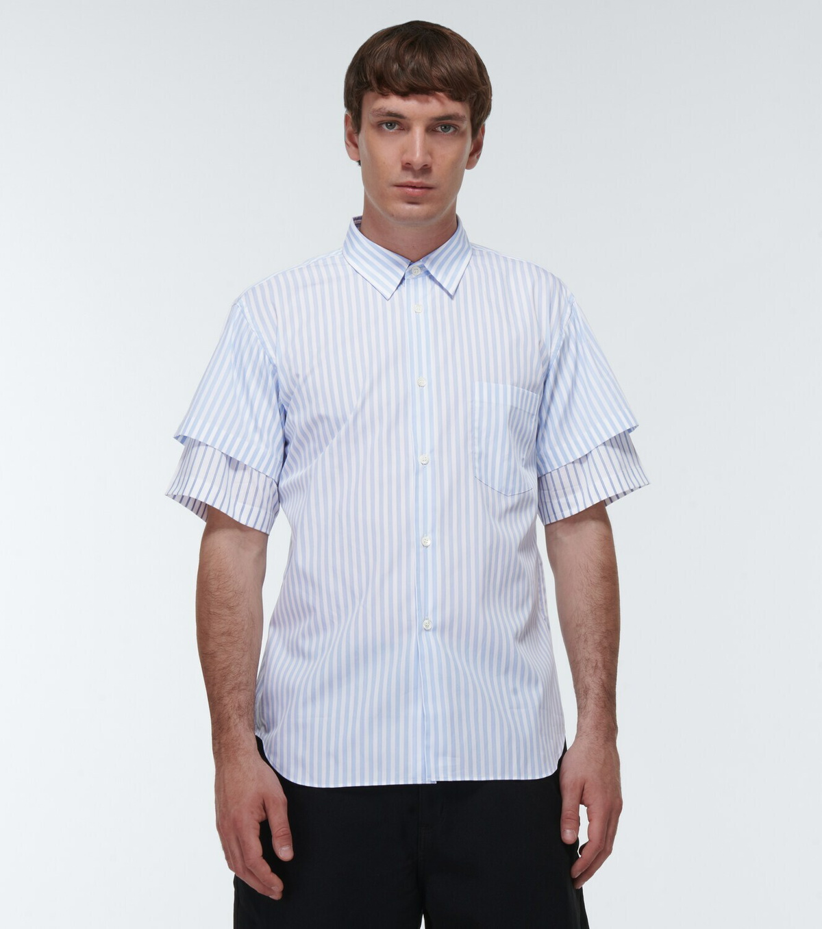 Comme des Garçons Homme Deux Striped cotton twill shirt